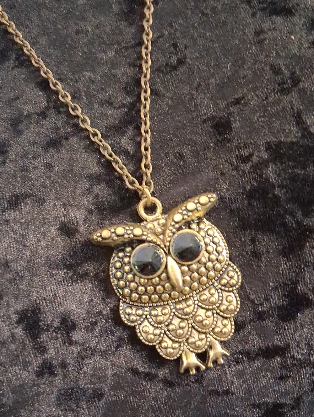 Gold Owl Pendant Necklace - Women's Fashion Jewelry 30 In Long